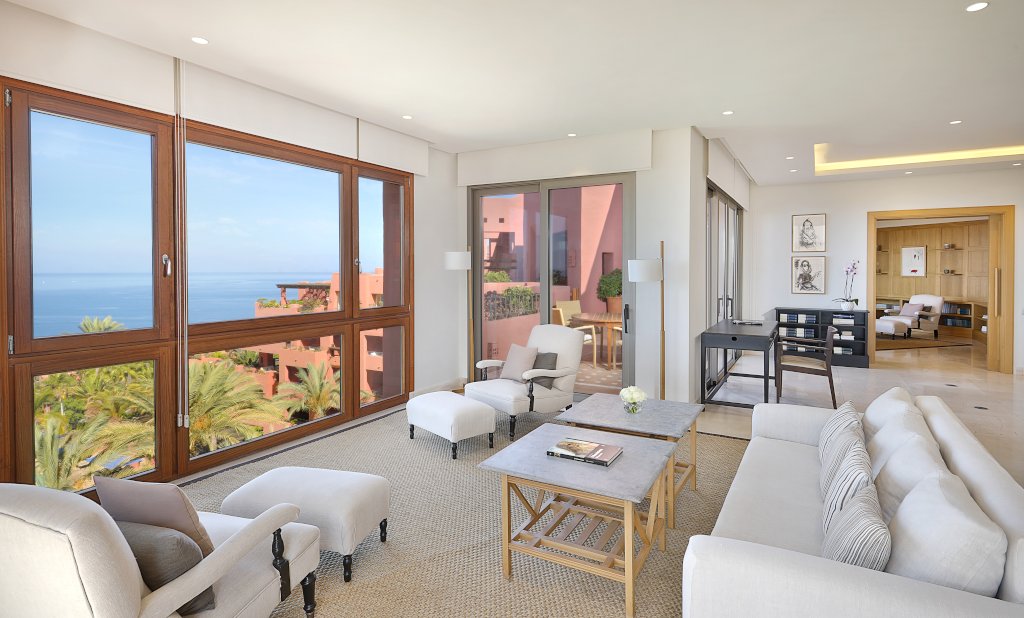 Salon avec vue sur mer et terrasse, Bao La Caleta, Tenerife.
