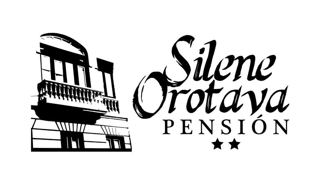 Bâtiment et texte Silene Orotava Pensión avec deux étoiles.