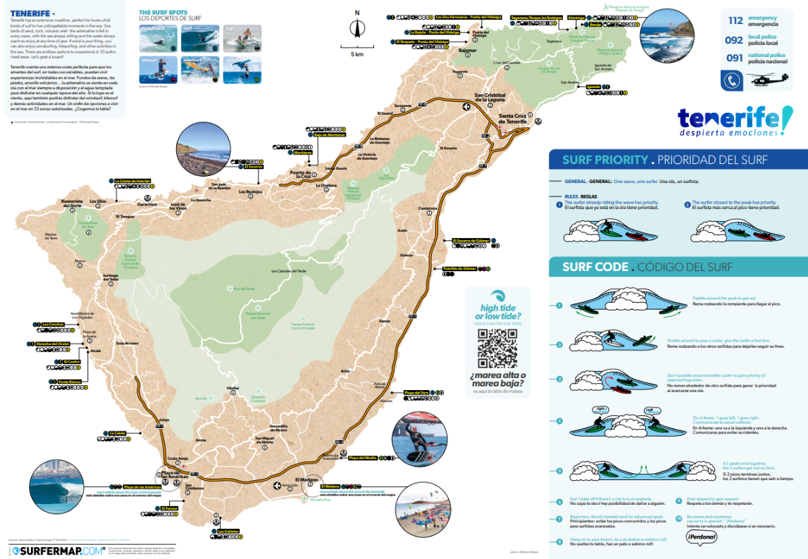 Carte des vagues et des vents