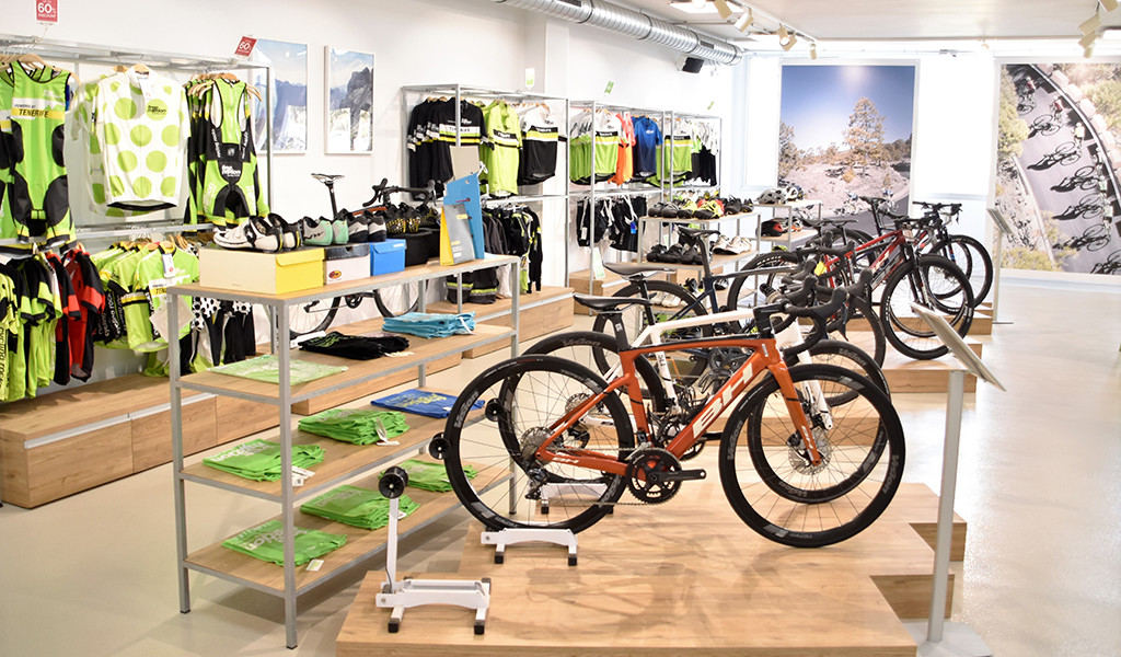 Boutique de vélo et de vêtements cyclistes à Tenerife.