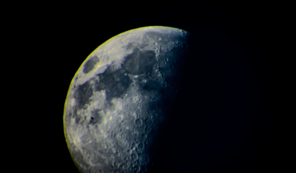 Le croissant de lune vu depuis Tenerife.