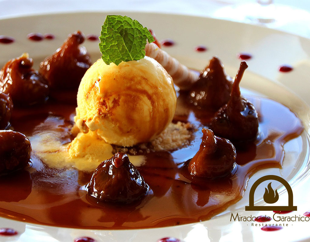 Glace aux figues confites et sauce chez Mirador de Garachico.